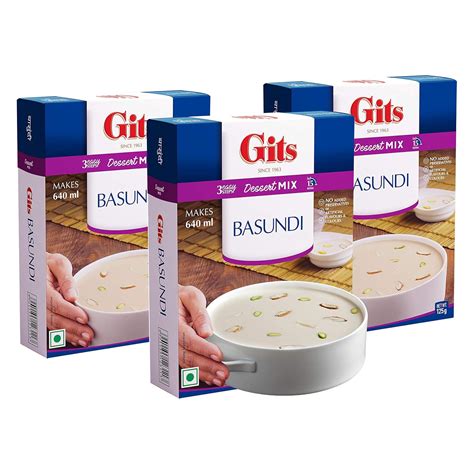 Gits Instant Basundi Dessert Mix, Pure Veg, Indian Sweet and Dessert ...