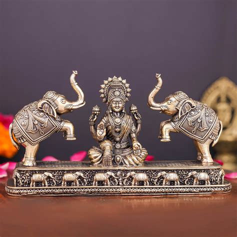 Brass Superfine Goddess Gajalakshmi Idol 6 Inch – StatueStudio
