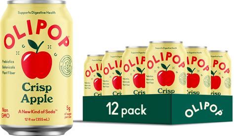 Amazon.com : OLIPOP Prebiotic Soda Pop, Crisp Apple, A New Kind of Soda ...