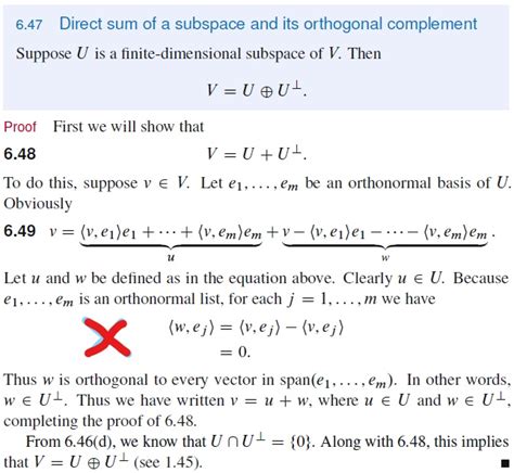 Image result for Orthogonal Complement of a Subspace