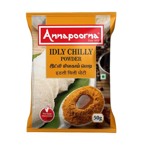 ANNAPOORNA IDLY CHILLY POWDER 50G – Honeybee Tea Company