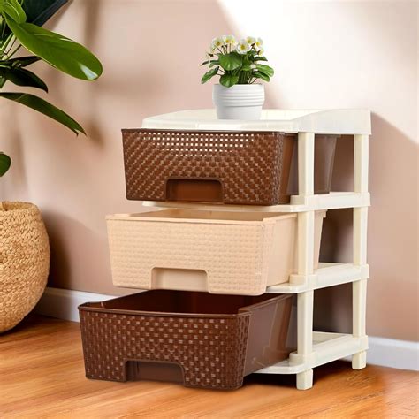 Kuber Industries 3-Layer Plastic Modular Storage Drawer for Home ...