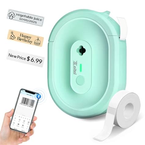 Zeitel® No Ink Thermal Label Printer, Mini Sticker Printer for iOS ...