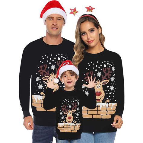 Christmas Family Sweatshirt Xmas Sweaters Mother Father Daughter Son ...