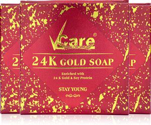 Vcare 24K Gold Soaps for Bath 125g, Best Anti Aging Bar for Women ...