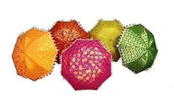 SVDK Rajasthani Umbrella for Decor, Indian Handmade Umbrella - 5 Pcs ...
