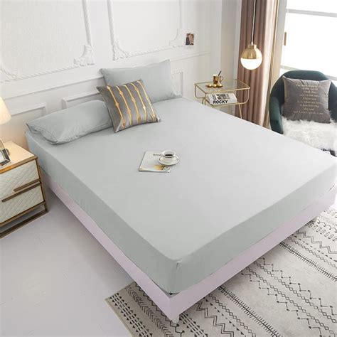 Elastic Fitted Bed Sheet Extra Deep 25cm Single Double Super King Size ...