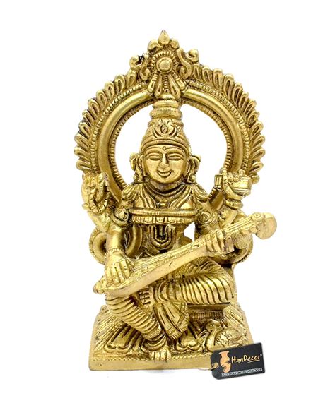 Buy Two Moustaches Aashirwaad Saraswati Brass Statue Online at Low ...