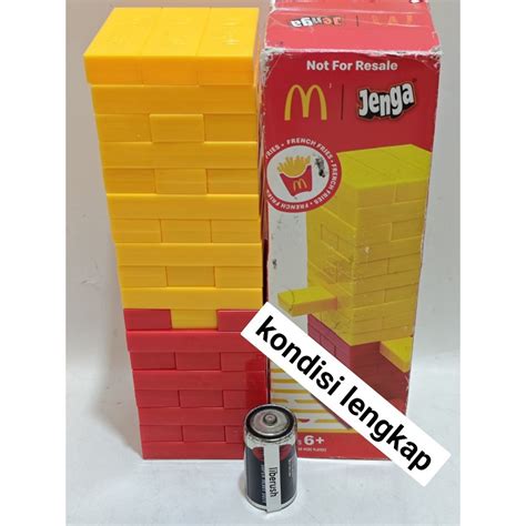 Jual happy meals mcd jenga board game family uno stacko deng