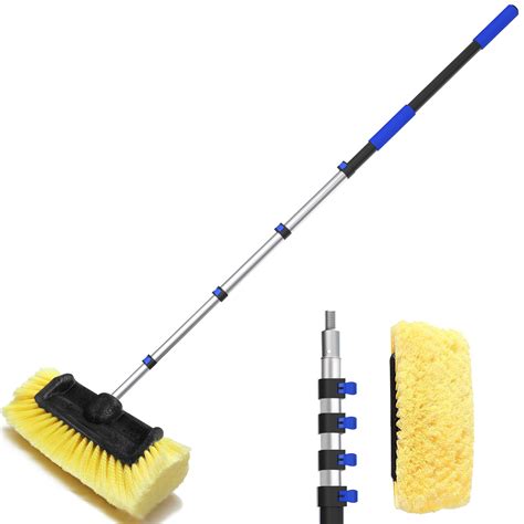 Buyplus 20FT Car Wash Brush with Long Handle, 12-Inch Soft Bristle Head, Truck Wash Brush with ...