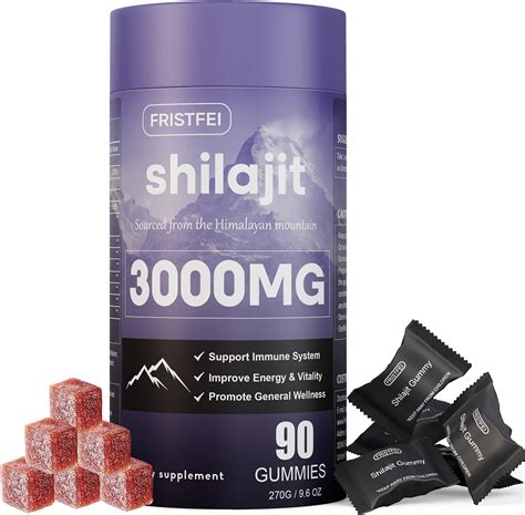Amazon.com: Pure Himalayan Shilajit Gummies for Men & Women - 100% Natural & Organic | 85+ Trace ...