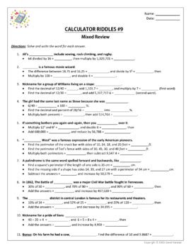 Image result for Calculator Practice Problems