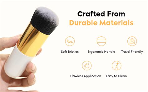 Gleva Powder and Foundation Makeup Brush Flawless Application for ...