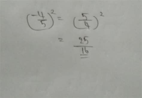 Multiplicative inverse of [-4/5] to the power 2 - Brainly.in