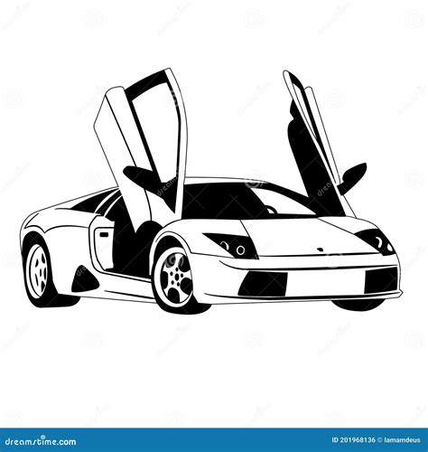 Sports Car Drawing Outline