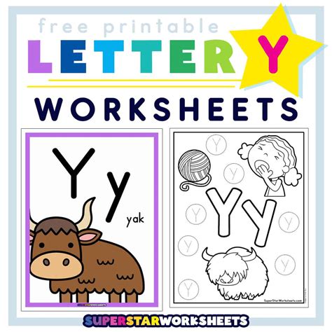 Letter Y Worksheets - Superstar Worksheets