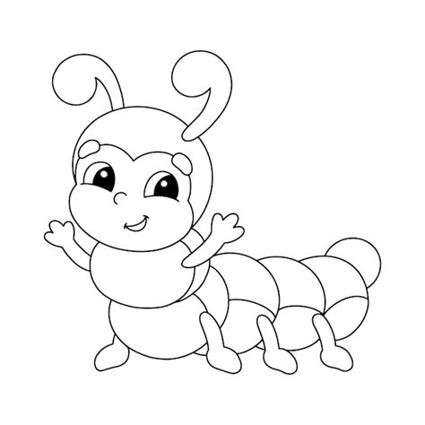 Malvorlage für Kinder Digitaler Stempel Cartoon-Stil Charakter isoliert ...