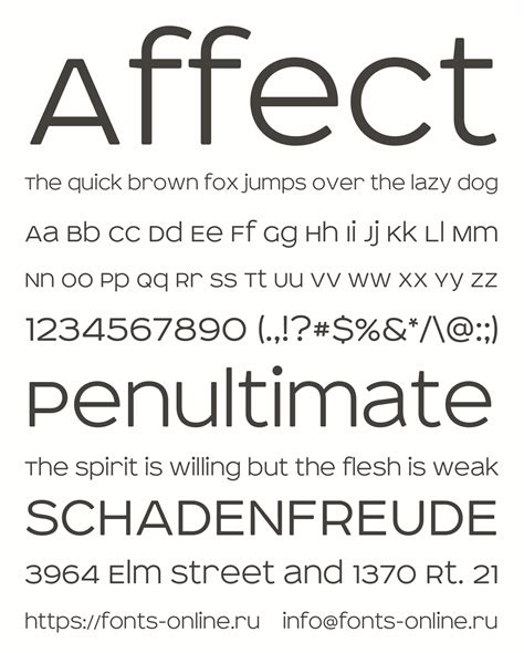 Affect font