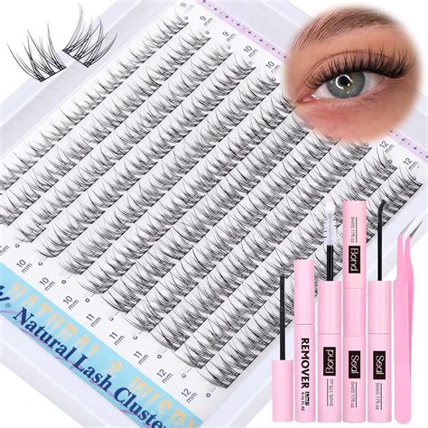 Amazon.com: Natural Lash Clusters Kit DIY Lash Extension Kit Wispy ...