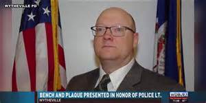 Memorial Bench and Plaque Made in Honor of Wytheville Police Lieutenant