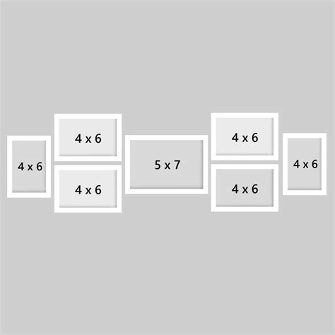Memory Wall Collage Photo Frame - Set of 7 Photo Frames for 6 Photos of ...