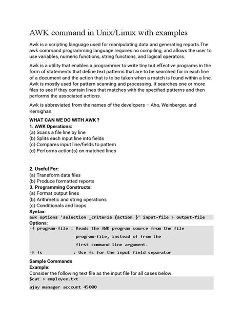 Image result for Awk Command in Unix