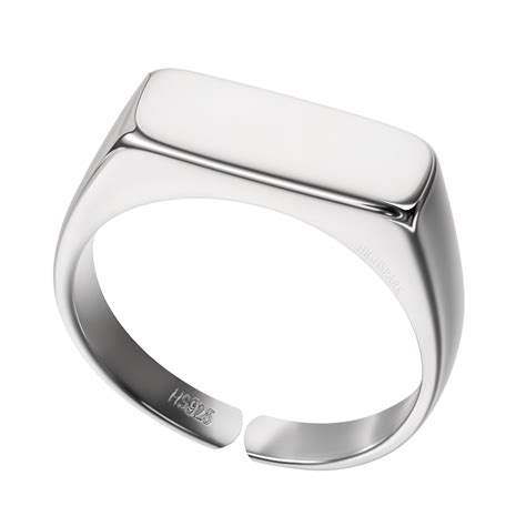 Signet Band Ring in 92.5 Sterling Silver For Men – HighSpark