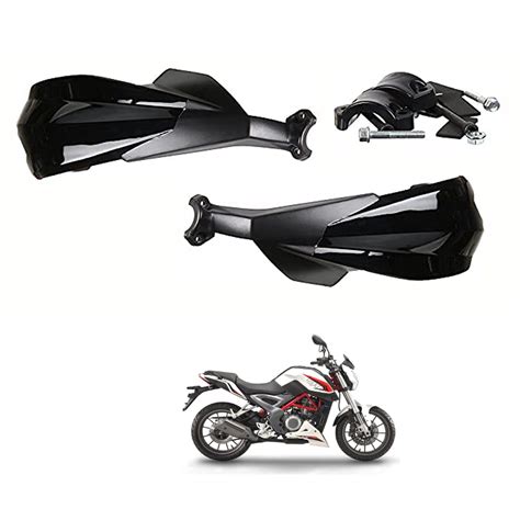 PRIKNIK Universal Black Motorcycle Handguards – Hand Protectors Wind ...