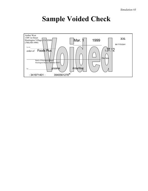 27+ Free Printable Voided Check Templates [PDF, Word]