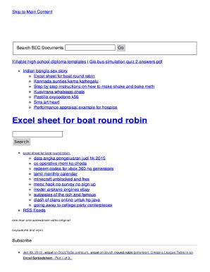 Fillable Online excel sheet for boat round robin - yz ...