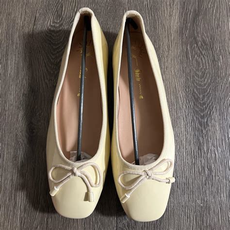 Butter yellow ballet flats -NWOT; never worn -Size... - Depop