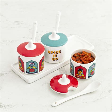 Buy Carson Printed 3-Pc. Condiment Set from Home Centre at just INR 599.0