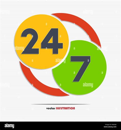 Open 24 hours a day and 7 days a week icon for your design Stock Vector ...