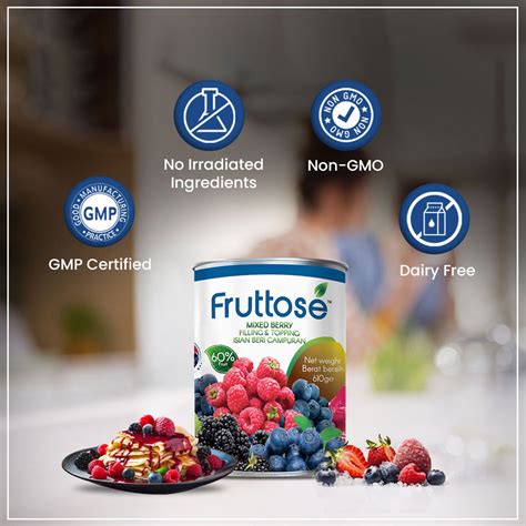 Mixed Berry Filling & Topping (60% Fruit) 610 g By Fruttose