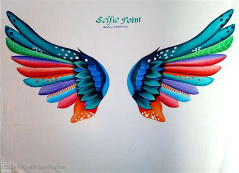 Colorful Wings Mural Painting - Darshan Fine Art Classes