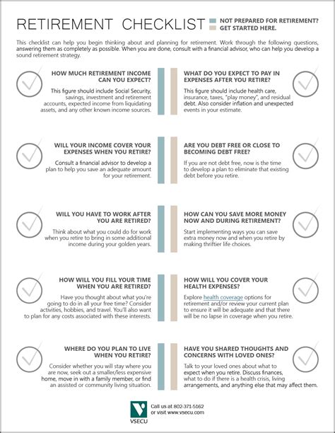 Checklist for Retirement 的图像结果