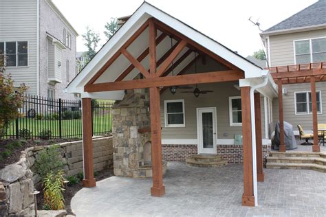Open Porch Addition with Exposed Beams