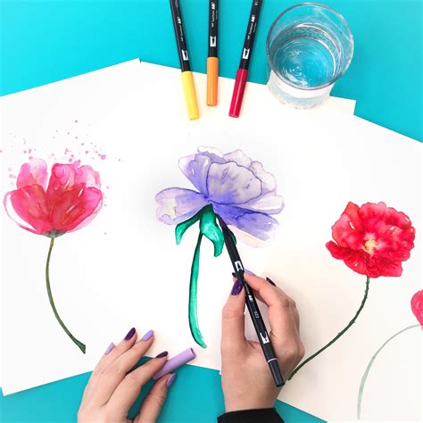 Draw Watercolor Flowers | Best Flower Site