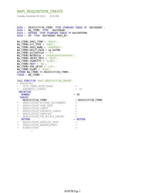 Image result for Bapi Example Bapi Requisition Change