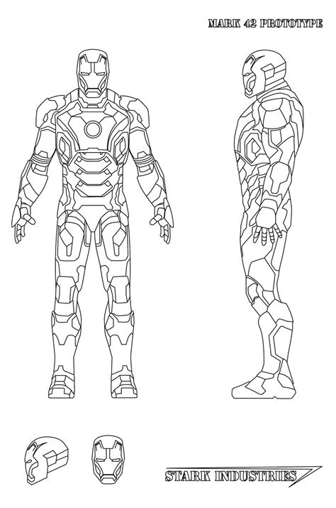 Iron Man Mark 2 - Free Coloring Pages