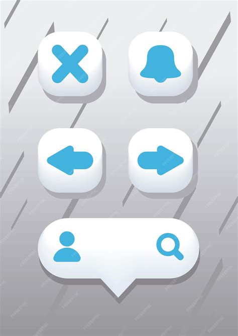 Premium Vector | Flat ui buttons set