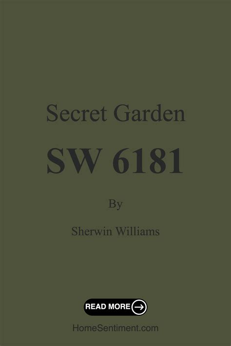 Secret Garden SW 6181 by Sherwin Williams | Paint Reviews, Hues ...