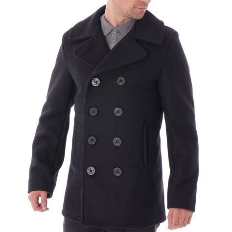 Navy Mens Pea Coat Uk - Tradingbasis