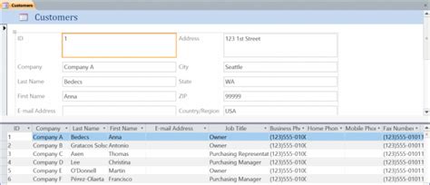 Image result for MS Access 2010 Split Screen