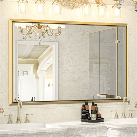 55 x 36 | Modern Rustic Large Beveled Frame Bathroom Mirrors for Wall ...