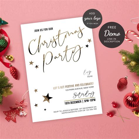 Corporate Holiday Party Invitation Templates Free Christmas Party