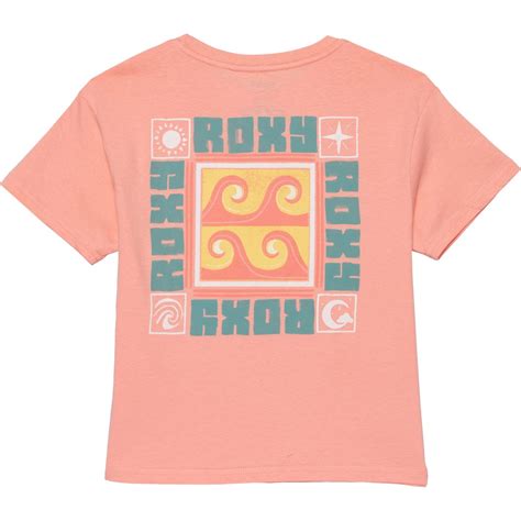 Roxy Little Girls Wave Block Oversized T-Shirt - Short Sleeve - Save 46%