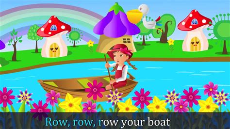 Row Row Row Your Boat Nursery Rhyme HD with lyrics by eFlashApps ...