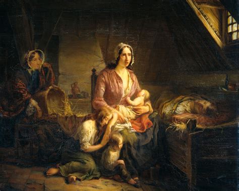 Download wallpaper oil, picture, canvas, Rich Lady Visits A Poor Family ...