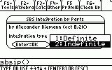 SBS Integration by Parts - ticalc.org